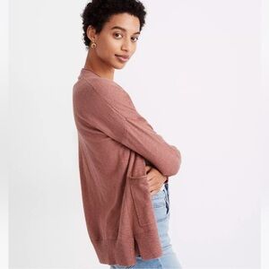 Madewell Cardigan Open Front Sweater Lightweight With Pockets Sz Xsmall.